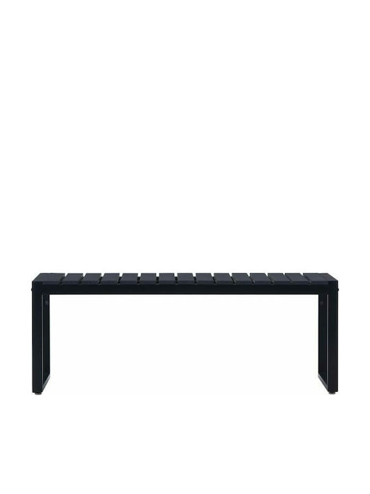 Bench Outdoor Metal Black 120.5x40x45cm Bench Outdoor Metal Black 120.5x40x45cm