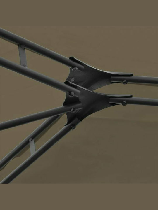 vidaXL Беседка Градина Taupe 4x3м