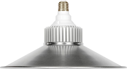 VK Lighting Commercial Bell Light 30W Natural White 2100lm E27 Silver Ø30.8xH16.5cm