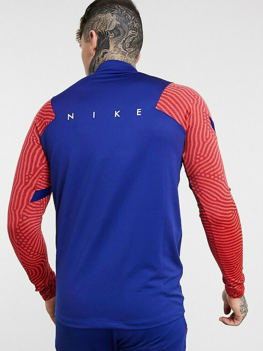 Nike Strike Men's Athletic Long Sleeve Blouse Dri-Fit Blue