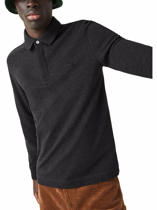 Polo Langarmbluse Gray