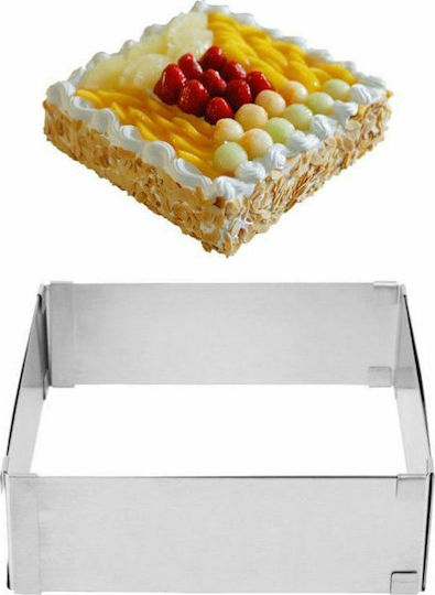 Set of 3 Square Cake Rings Ring Square Stainless Steel