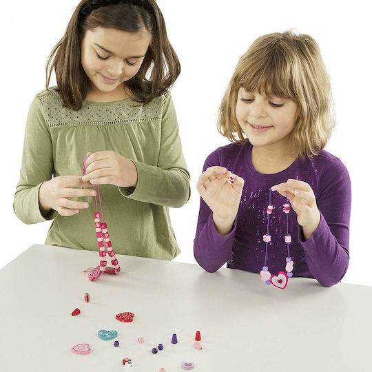 Melissa & Doug Κοσμήματα Sweet Hearts Wooden Bead Set για Παιδιά 4+ Ετών
