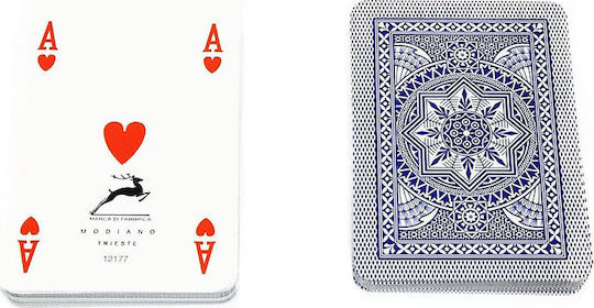 Modiano Cristallo Playing Cards 1pcs Laminated for Poker Blue