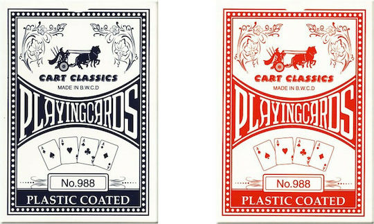 Cart Classics Plasticized Card Deck Red