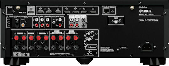 Yamaha RX-A2A Home Cinema Receiver 4K/8K 7.2 Channels 125W/8Ω 160W/6Ω with HDR and Dolby Atmos Black