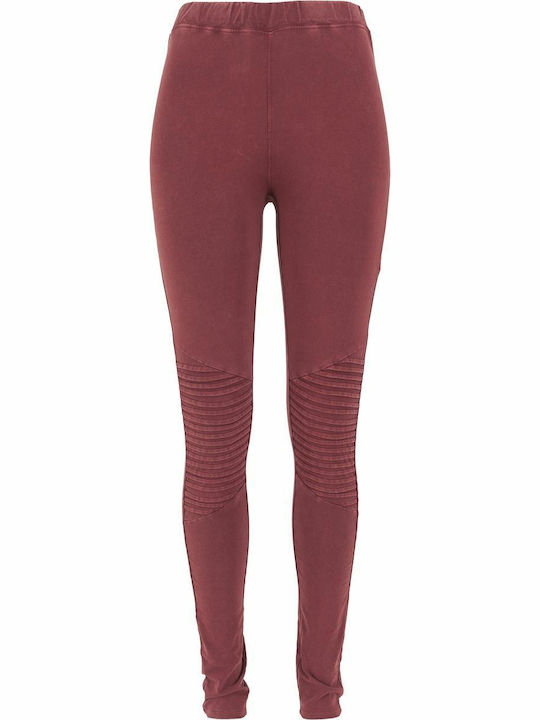 Frauen Lang Leggings Burgundisch