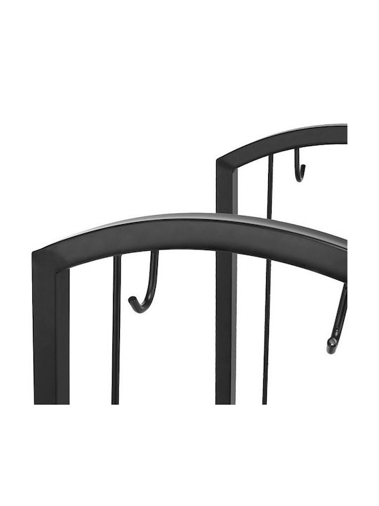 Kaminer Metallic Firewood Shelf 30x40x73cm Black
