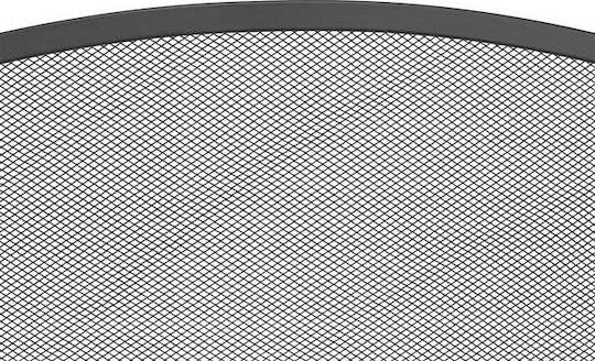 Kaminer 8787 Metallic Fireplace Screen with 3 Panels 61x28x76.5cm Black