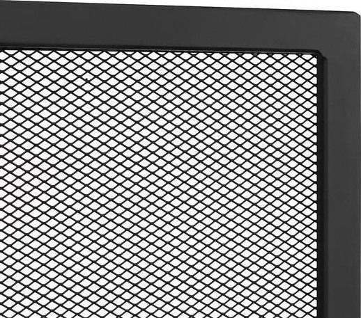 Kaminer 8787 Metallic Fireplace Screen with 3 Panels 61x28x76.5cm Black