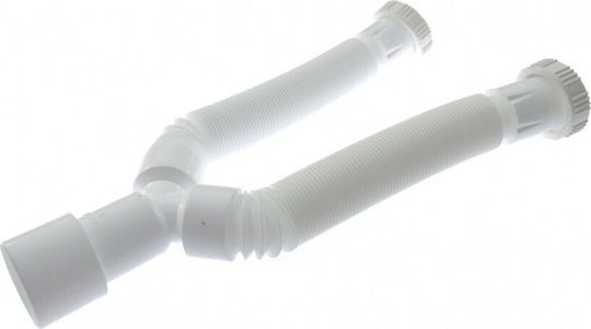 Viospiral Plastic Double Siphon Sink Flexible with Output 40.5mm White