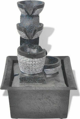 vidaXL Fountain with LED Light 22.5x17x25.5cm Interior made of Synthetic Resin 242352