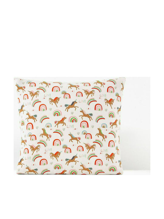 La Redoute Interieurs Детска декоративна възглавница Licorne Бяла Ш63xВ63cm