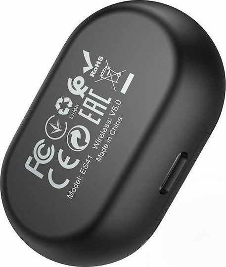 Hoco ES41 In-ear Bluetooth Handsfree Ακουστικά με Θήκη Φόρτισης Μαύρα