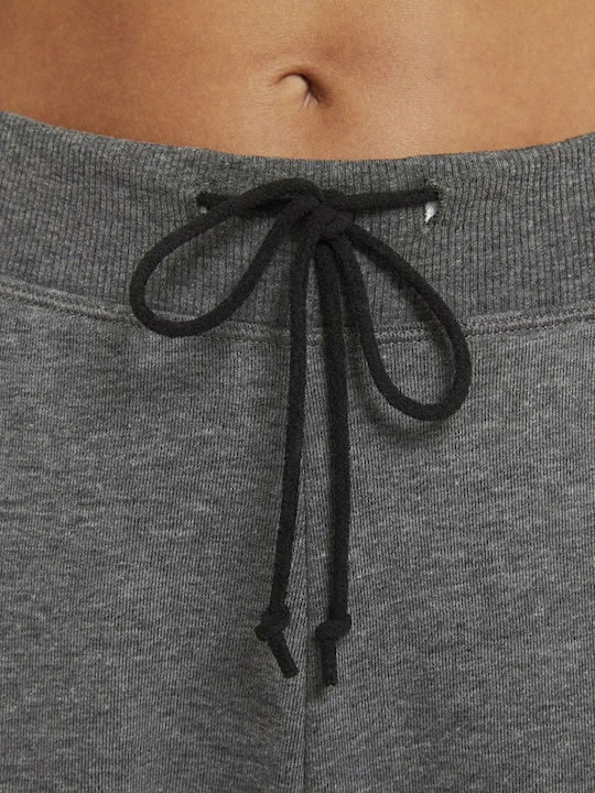 Damen Jogginghose mit Lätzchen Vlies Grau