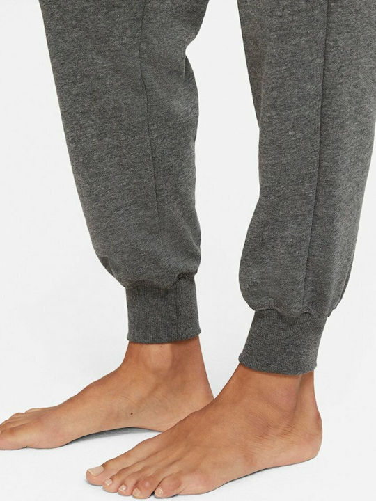 Damen Jogginghose mit Lätzchen Vlies Grau