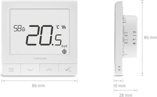 Salus SQ610 Digital Thermostat Raum Intelligent mit WLAN
