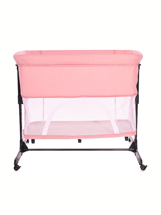 Lorelli Cradle-Park Milano with Mattress and Side Opening Pink