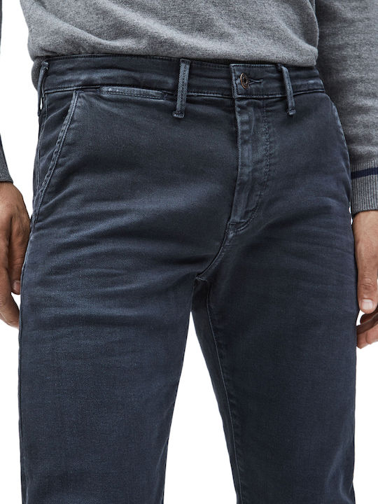 James Men's Jeans Pants Elastic with Slim Fit Black
