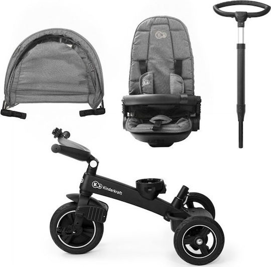 Kinderkraft Easytwist Convertible with Parental Handle 5 in 1 for 9 Months Gray