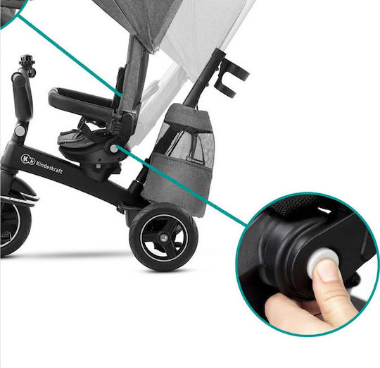 Kinderkraft Easytwist Convertible with Parental Handle 5 in 1 for 9 Months Gray