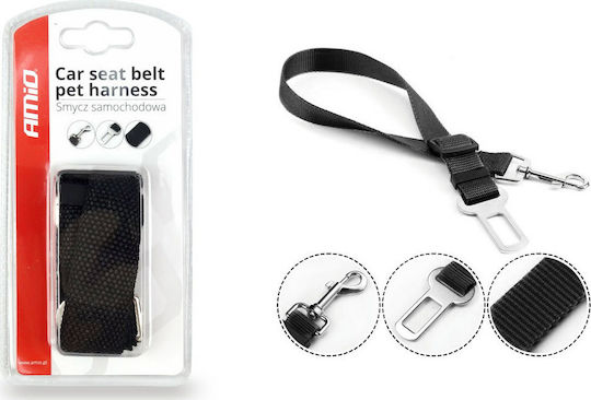AMiO Seatbelt Car for Dog for Pets Black