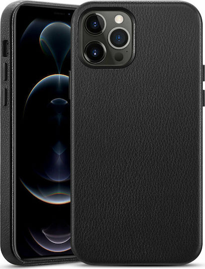 ESR Metro Premium Задна корица Кожа 0.4мм Черен (iPhone 12 Pro Max)