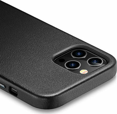 ESR Metro Premium Leather Back Cover Black (iPhone 12 Pro Max)