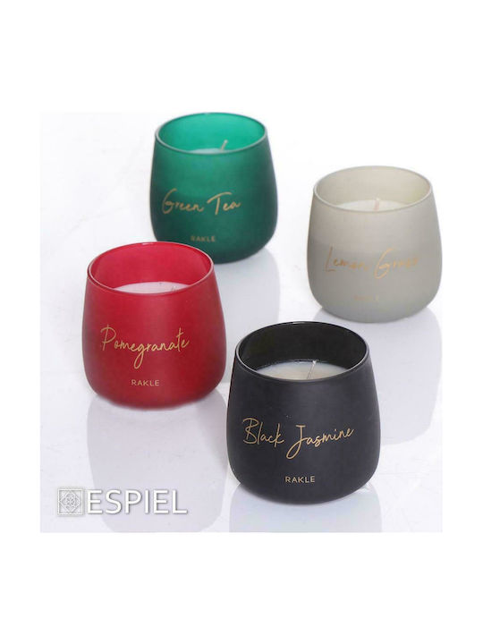 Espiel Decorative Jar Candle Jasmine Μαύρο 120gr