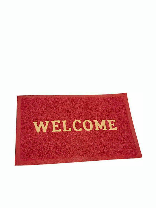 HOMie Fußmatte Teppich mit rutschfester Unterlage Welcome Red 37x57cm 101318