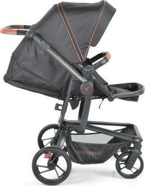 Cangaroo Ellada Verstellbar 3 in 1 Baby Kinderwagen Geeignet für Neugeborene Schwarz 15kg