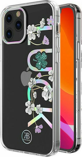 Kingxbar Lucky with Swarovski Crystals Задна корица Пластмаса Прозрачен (iPhone 12 / 12 Pro)