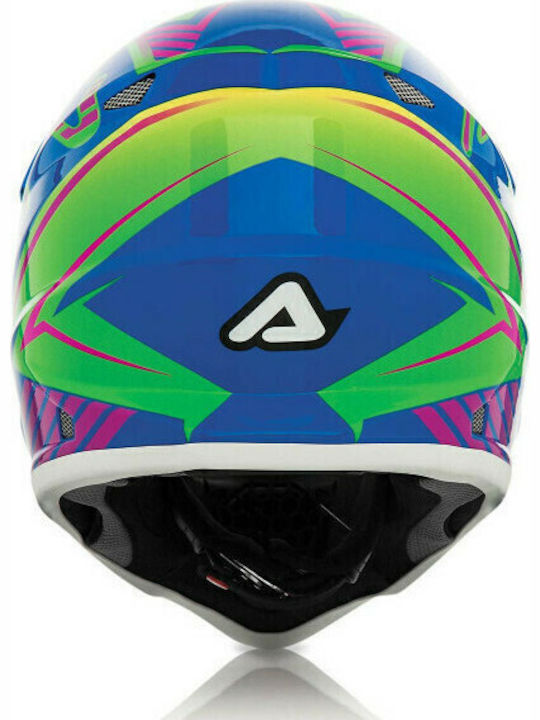 Acerbis Impact Leviathan Blue Green Κράνος Μηχανής Motocross 1090gr