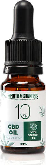 Health & Cannabis CBD Full Spectrum Έλαιο Κάνναβης για Μείωση άγχους 1000mg με 10% CBD 10ml