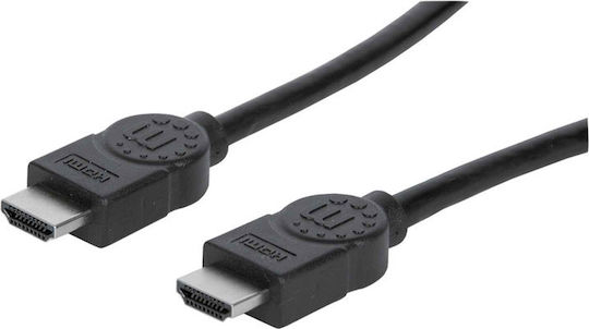 Manhattan HDMI 2.0 Premium High Speed 4K 60Hz HDR Cable HDMI male - HDMI male 0.5m Μαύρο