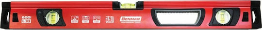 Benman L33 70620 Spirit Level Aluminum 50cm with 3 Eyes