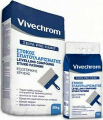 Vivechrom Pre-Paint Concrete Based Putty Acrylic Σπατουλαρίσματος White 5kg