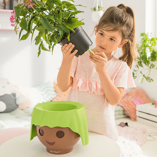 Lechuza Playmobil Ojo Αυτοποτιζόμενη Γλάστρα Πλαστική Κόκκινη 21x21εκ.