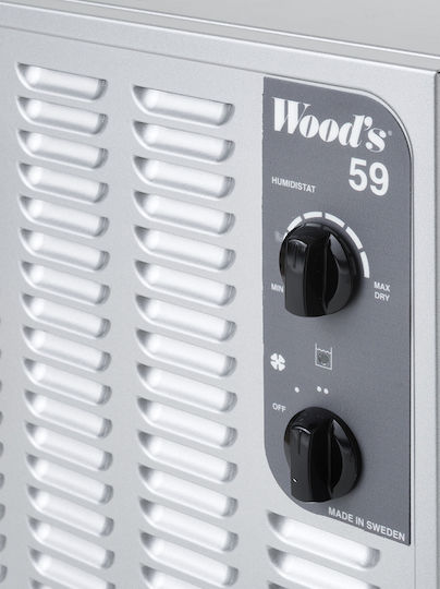 Wood's SW59FM Αφυγραντήρας με Συμπιεστή 41lt Ασημί
