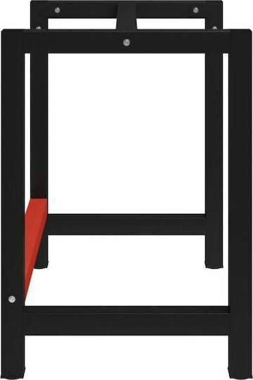 vidaXL Desk Base made of Metal Black - Red 80x57x79cm