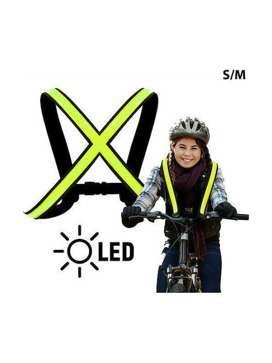 EasyPix StreetGlow LED S/M Cycling Safety Vest Yellow
