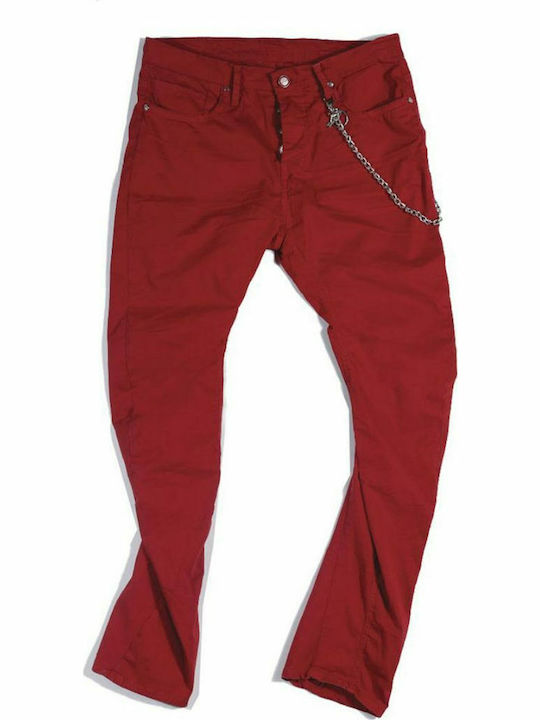 Pantaloni Elastic Roșu