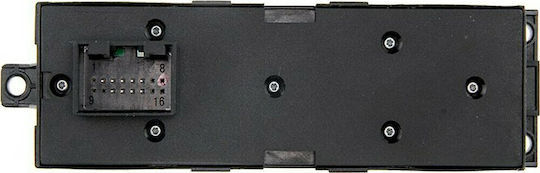 NTY Car Window Switch for Skoda Fabia / Octavia / Superb Red Lighting 9pin Black
