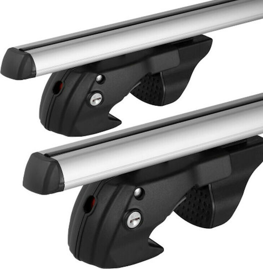 Menabo Sherman 120cm. for Cars with Factory Bars (with Roof Rack Legs and Lock) Black