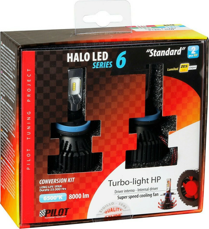 Lampa H11 / H16 / H8 / H9 Halo Led Serie 6 Standard 9-32V 60W 2τμχ ...