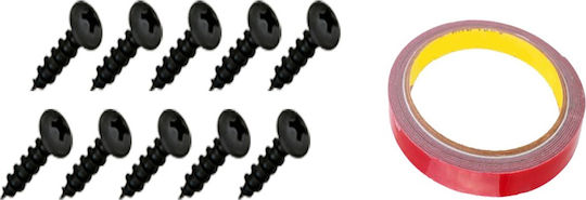 Simoni Racing Decorative Car Decorative Exterior Black Plastic 60x8x9.5mm 2pcs Universal