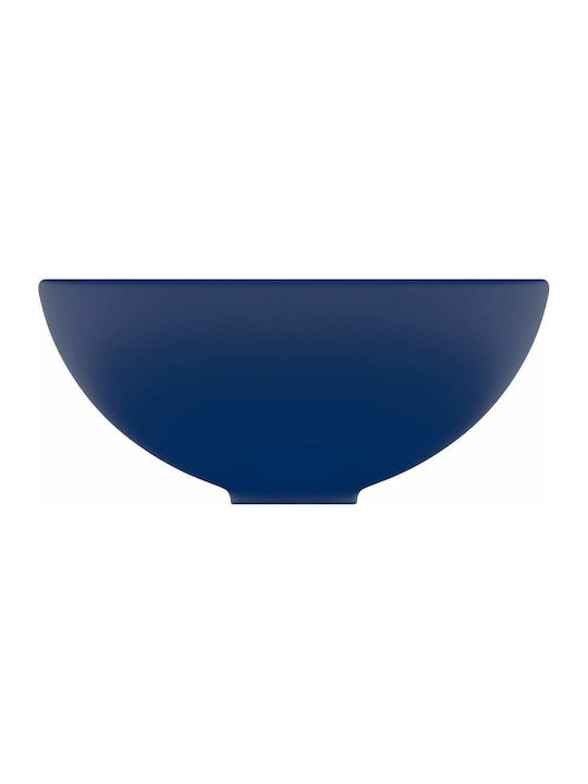 vidaXL Countertop Sink Ceramic 32.5x32.5x14cm Blue