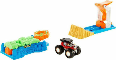 Hot Wheels Monster Trucks Εκτόξευση & Σύγκρουση Rennstrecke für 4++ Jahre