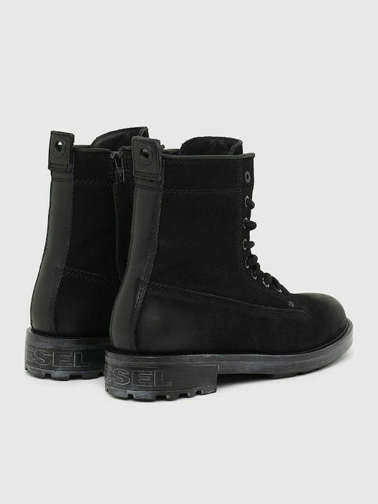 D-Throuper Ghete dama de piele Αρβυλάκια Negru