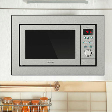 Cecotec Grandheat 2500 Steel Εντοιχιζόμενος Φούρνος Μικροκυμάτων με Grill 25lt Inox